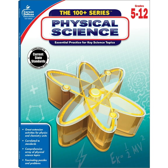 Carson Dellosa The 100+ Series Physical Science Workbook (128 pages) Grade 5-12