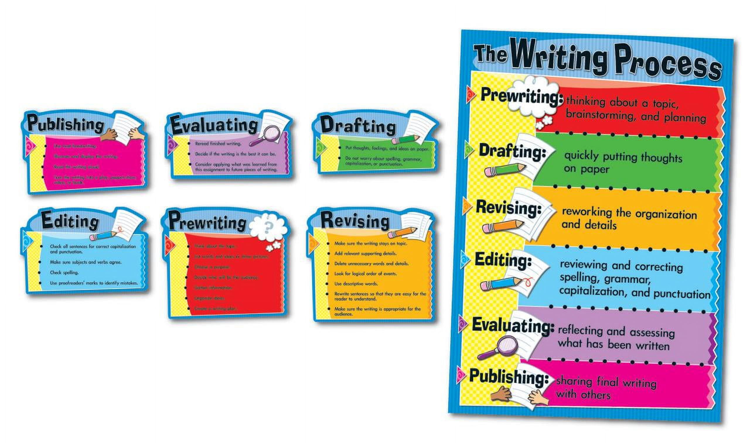 Writing Process Board Carson Dellosa The Writing Process Bulletin Board Set Grade 3-8 ...