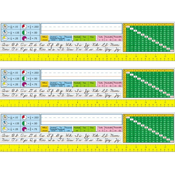 Carson Dellosa Traditional Cursive Nameplates, Grade 2-5, 36 Per Pack, 3 Packs