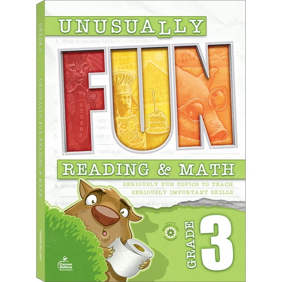 Carson Dellosa Unusually Fun Reading & Math Workbook (256 pages)