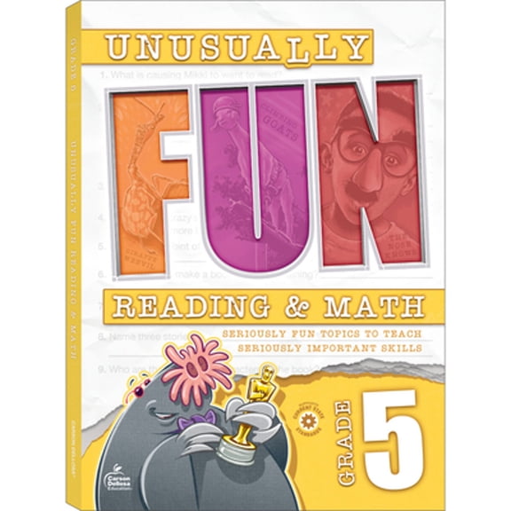 Pre-Owned Unusually Fun Reading & Math Workbook, Grade 5: Seriously Fun Topics to Teach Seriously Important Skills (Paperback) 1483867145 9781483867144