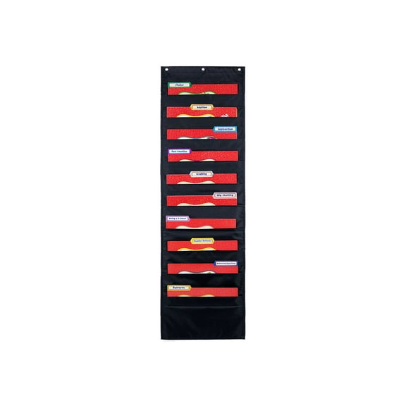 Carson-Dellosa - Wall file pocket - 10 compartments - black
