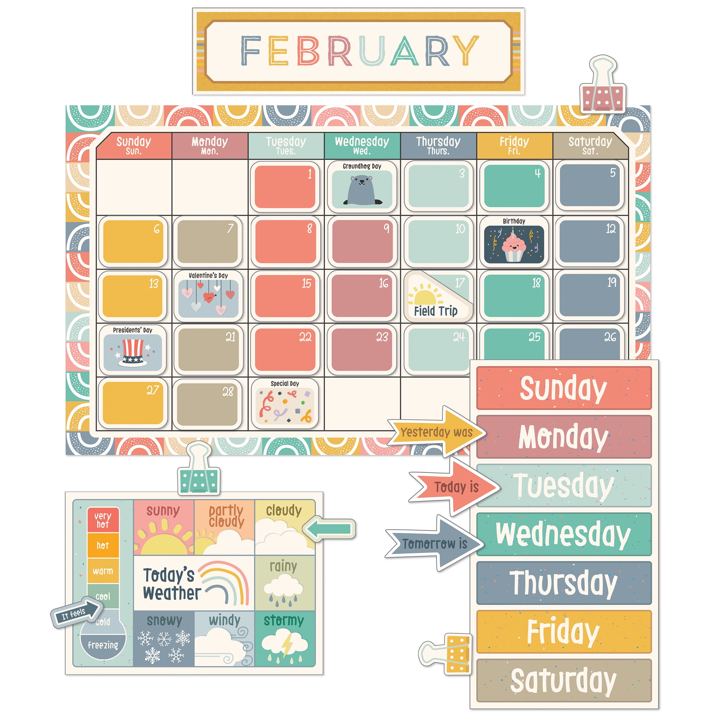Carson Dellosa We Belong Calendar Bulletin Board Set (137 pieces ...