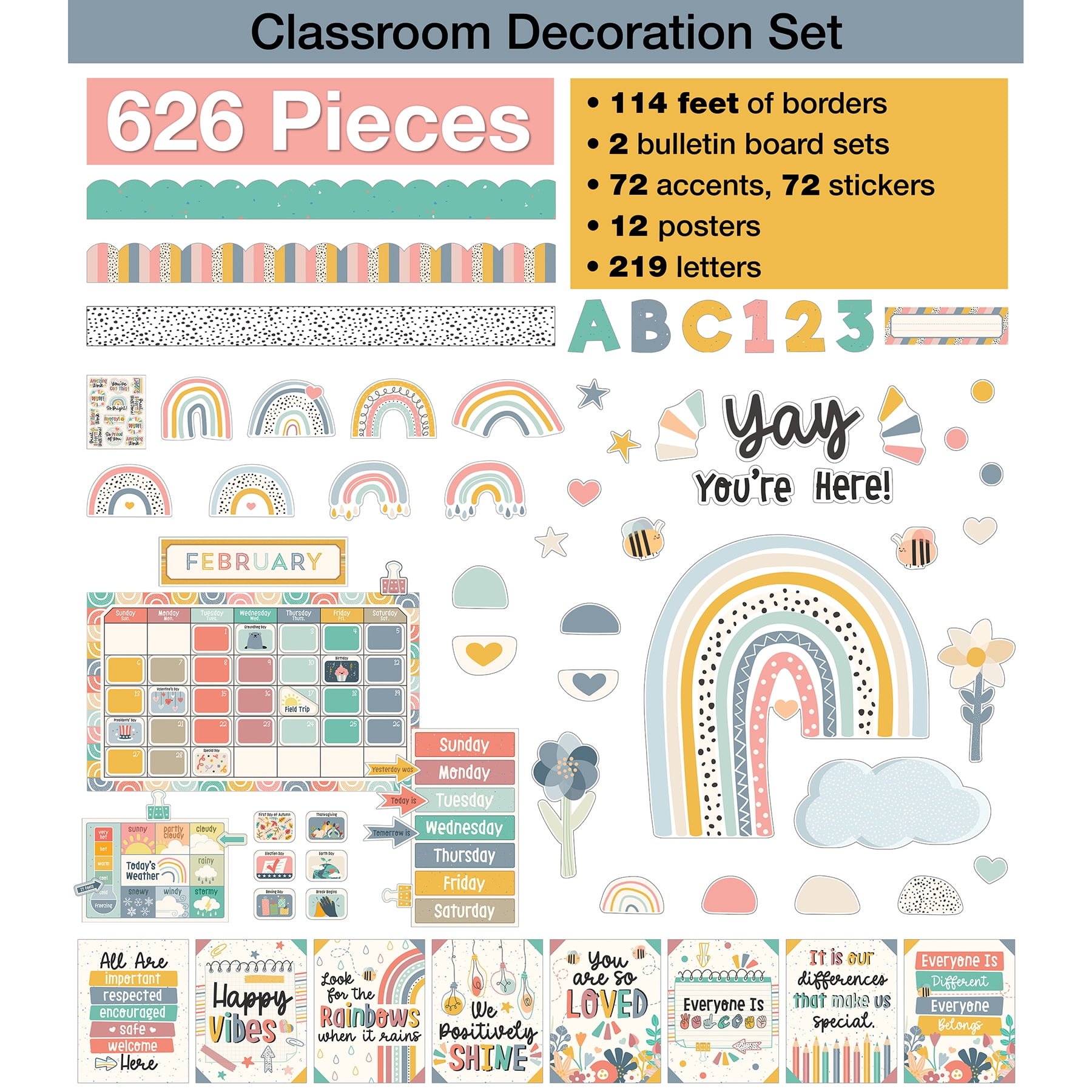 Carson Dellosa We Belong Classroom Bulletin Board Decorations