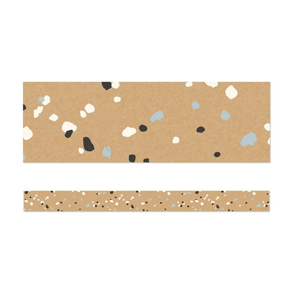 Carson-Dellosa We Belong Speckled Kraft Paper Straight Bulletin Board Borders (108496)