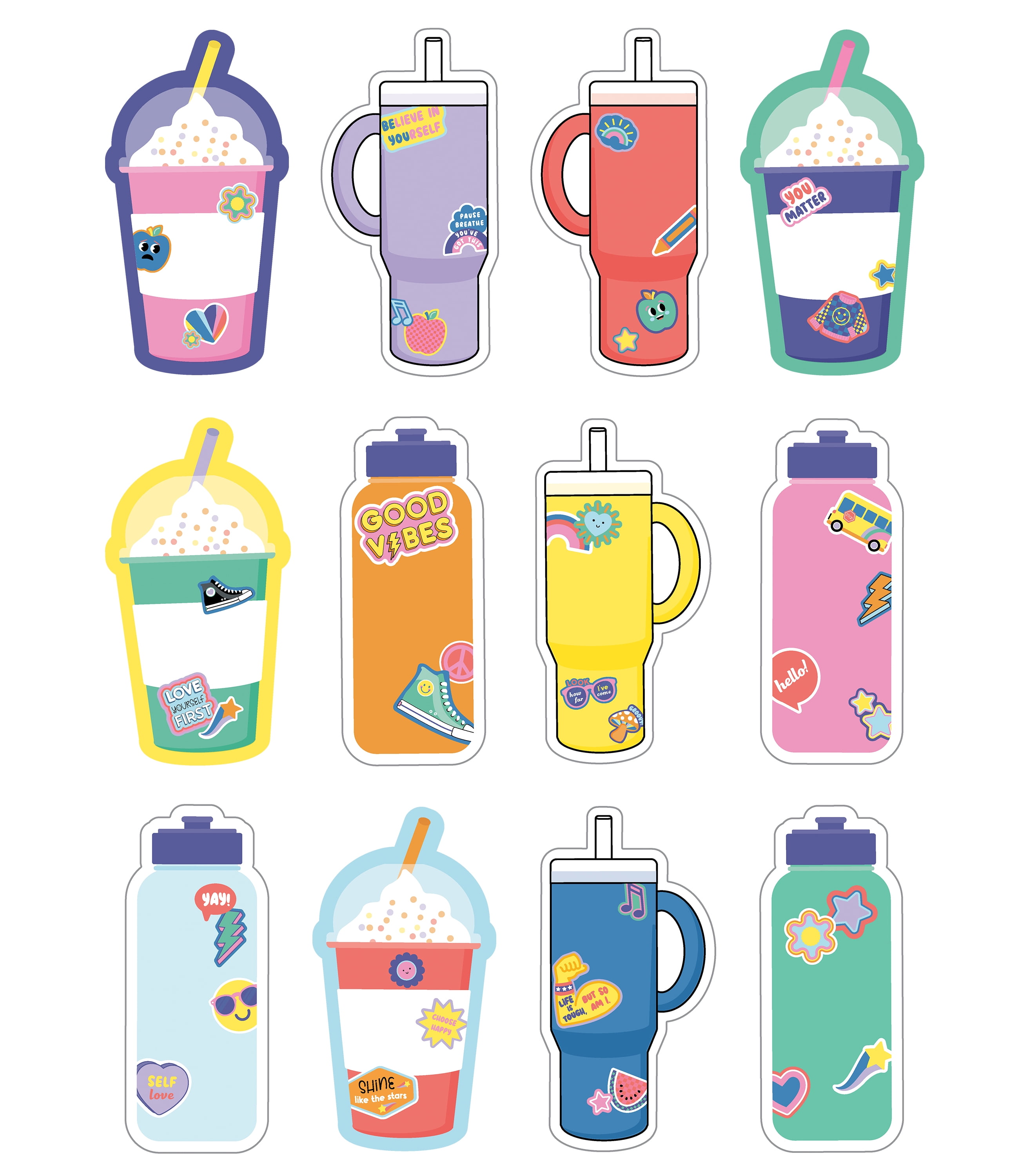 Carson Dellosa We Stick Together Cups And Water Bottles Cutouts 36 Cut Outs 1682