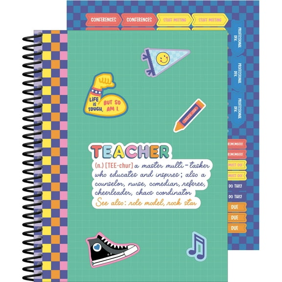 Carson Dellosa We Stick Together Teacher Planner (128 pages, 116 stickers)