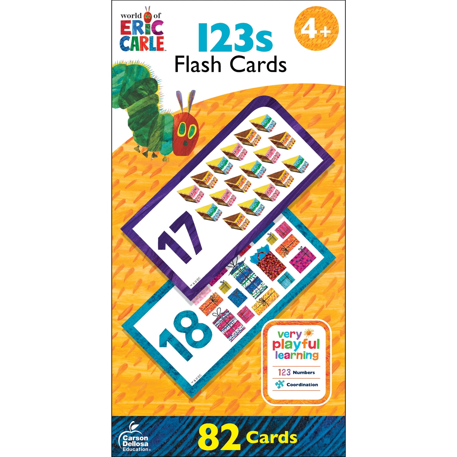 Carson Dellosa World of Eric Carle 123s Flash Cards Grade PK-1 (82 cards)