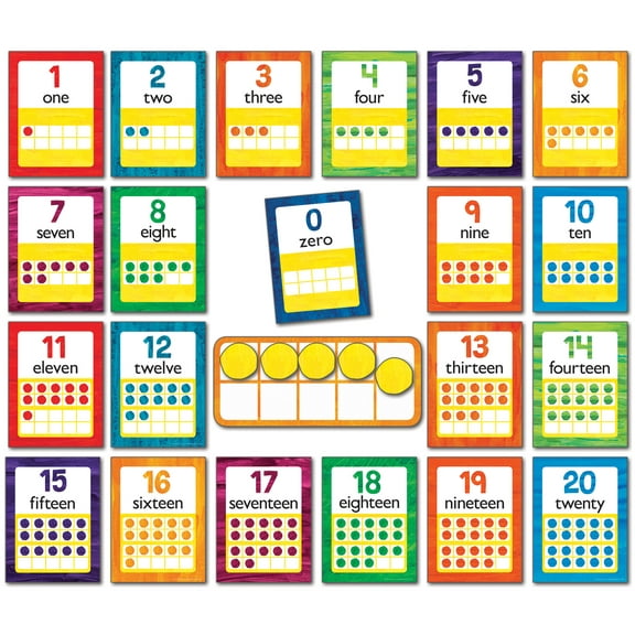 Carson Dellosa World of Eric Carle Numbers 0-20 Bulletin Board Set Grade PK-2 (43 pieces)