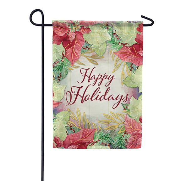 Carson Foil Garden Flag - Holiday Wishes