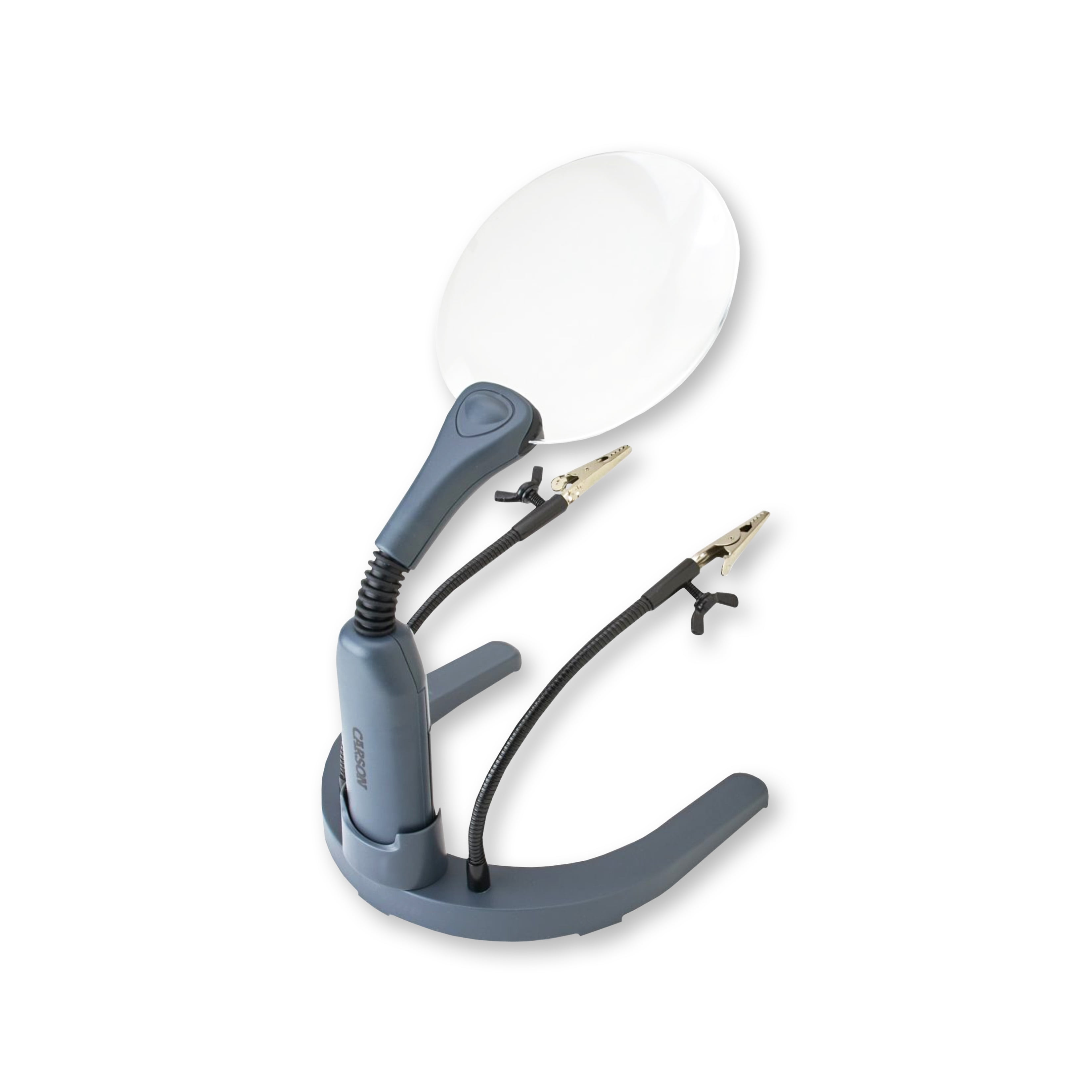 Carson HelpingHands 2x LED Lighted Magnifier with Adjustable Clamps ...