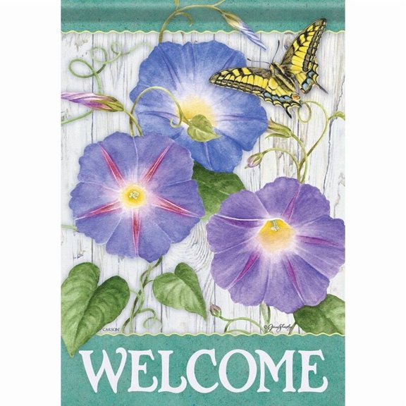 Carson Garden Flag - Morning Glory Welcome
