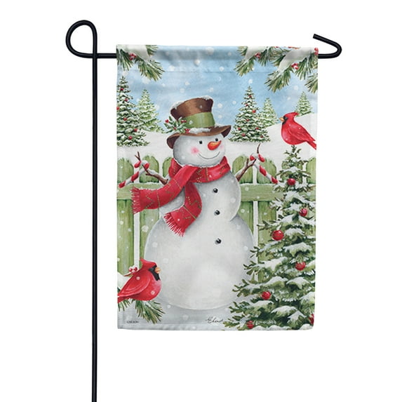 Carson Garden Flag - Snowy Friends, 12.5 x 18 inch Double Sided Outdoor Yard Decorative Flag