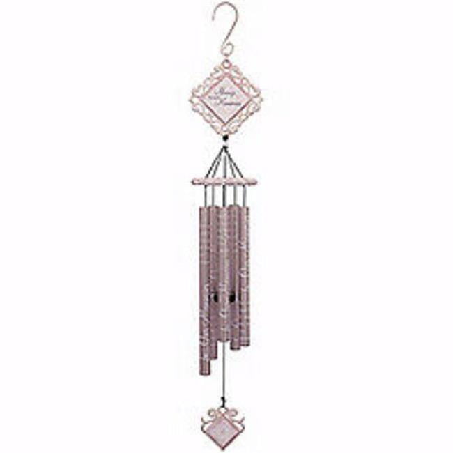 Carson Home Accents 35 in. Vintage White Beautiful Memories Wind Chime