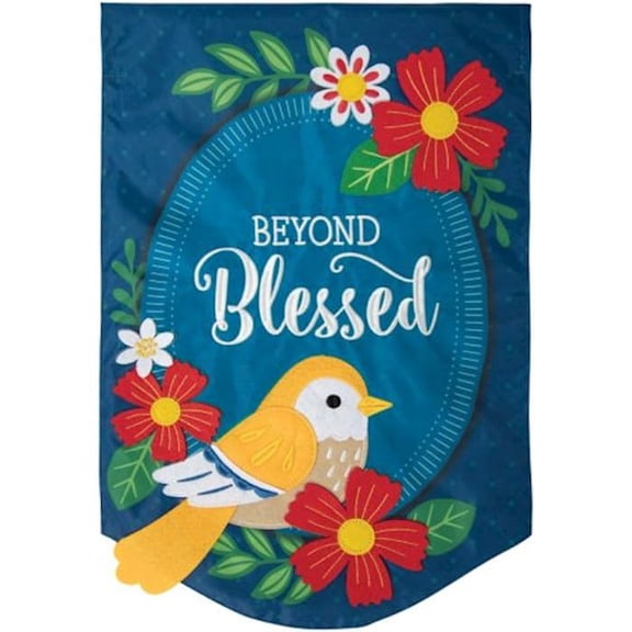 Carson Home Accents Flag-Garden-Applique-Beyond Blessed (12.5" x 18")