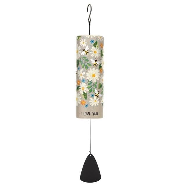 Carson Home Accents 471064 Wind Chime - Mini Cylinder Sonnet - I Love You - Gift Boxed - 12.5 in. Long