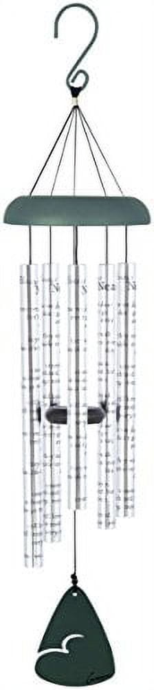 30" Silver Aluminum Wind Chime with Black Lettering