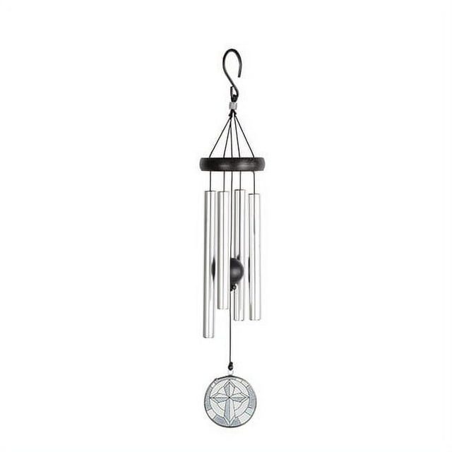 Carson Home Accents Cross Stained Glass Wind Chime