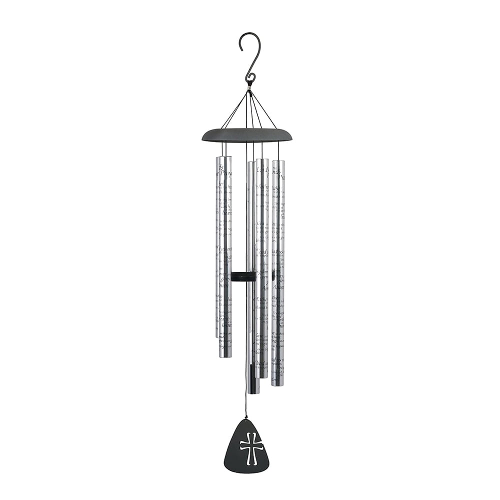 Silver Aluminum 44" Outdoor Memorial Wind Chimes