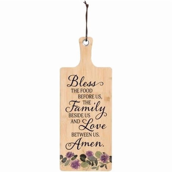 Carson Home Accents Serving Board-Bless The Food (19 1/4" x 7 1/2") (Pack of 2)