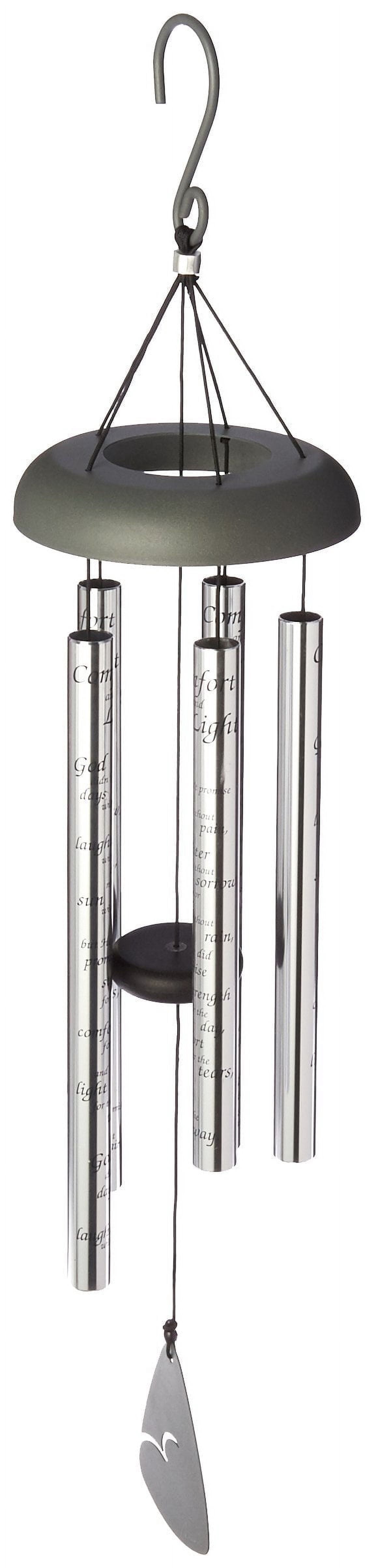 Carson Home Accents 30" Sonnet Wind Chime – “Comfort and Light” Inspirational Outdoor Decor