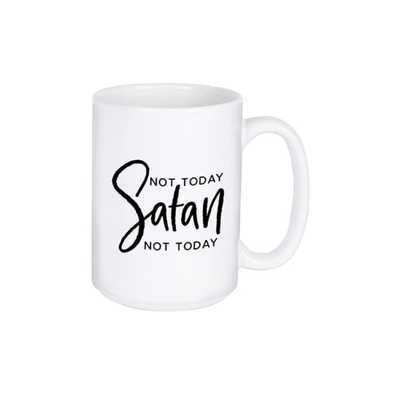Carson Home Not Today Satan Boxed Mug, 5.25-inch Length, 15 oz., Ceramic