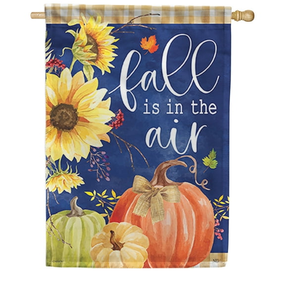 Carson House Flag - Navy Fall, Dura Soft Double Sided House Flag, 28 x 40 Inch Outdoor Yard Decorative Flag