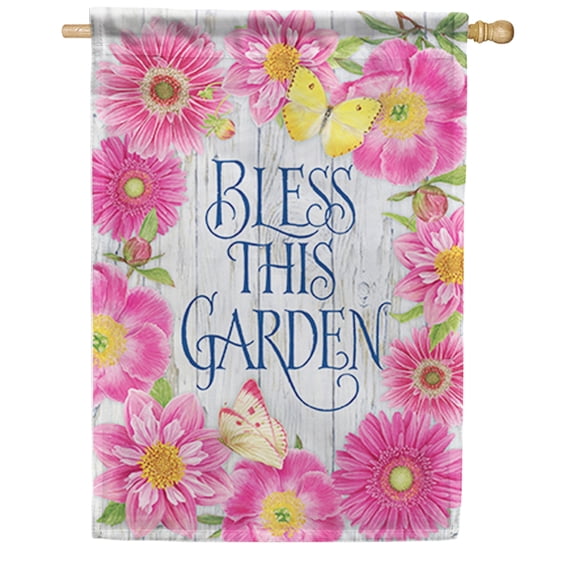 Carson House Flag - Pink Botanical