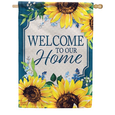 Carson House Flag - Sunfower Garden, Double Sided 28 x 40 inch