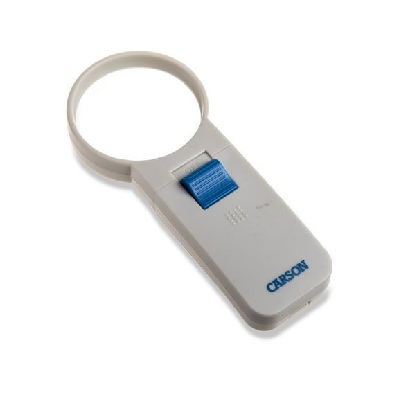 Carson LED 5x Handheld Magnifier with Light, Great Magnifying Glass for Reading, Crafts, and Hobbies (SV-50)