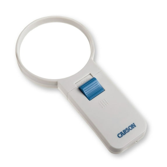 Carson LED Lighted 4x Handheld Magnifier Great for Reading, Crafts, and Hobbies