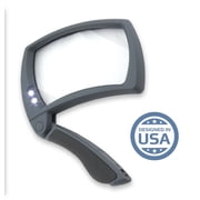 Carson Lighted MagniFold Rectangular Handheld LED Magnifying Glass Great Low Vision Aid for Reading