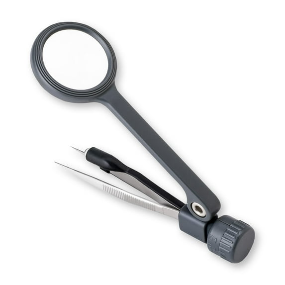 Carson MagniGrip 4.5x Magnifier with Attached Precision Tweezers