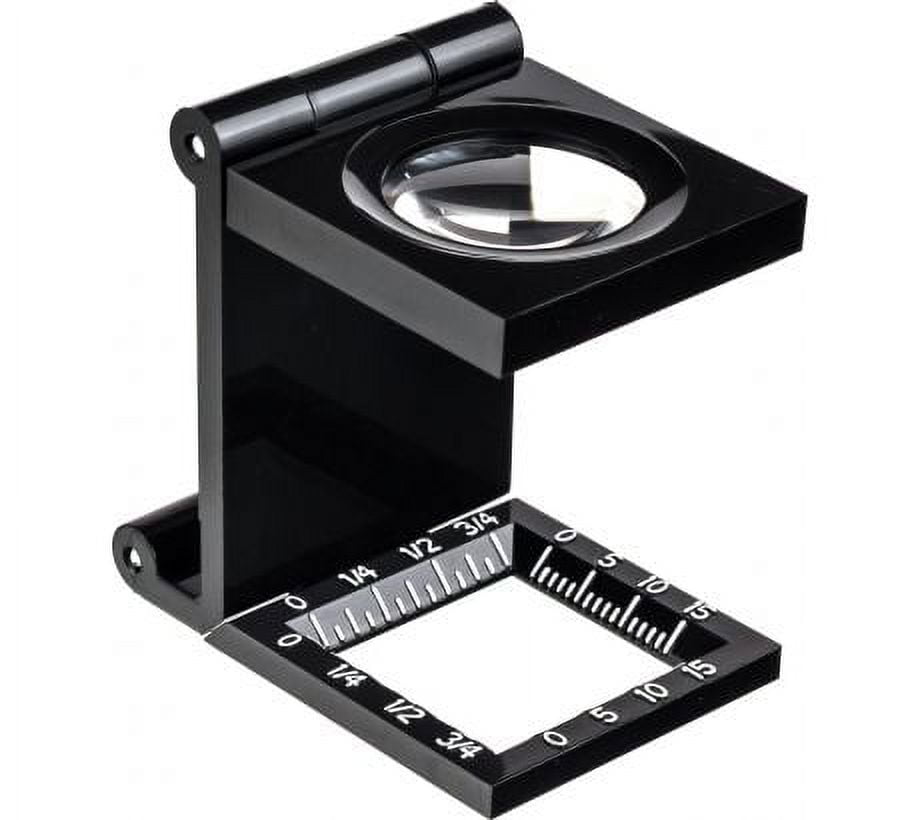 Coin Magnifier Lithco Linen Tester 6X - 1 x 1 FOV Folding Pocket Lens  Black