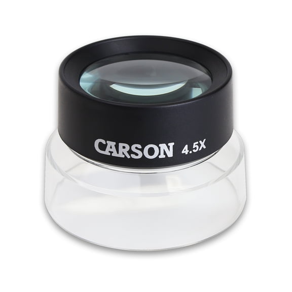 Carson LumiLoupe 4.5x Magnifying Glass, Pre-Focused Stand Magnifier (LL-55)