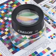 Carson LumiLoupe 7.5x Pre-Focused Dual Lens Stand Magnifier Loupe Magnifier for Precision Work, Crafts, Hobbies