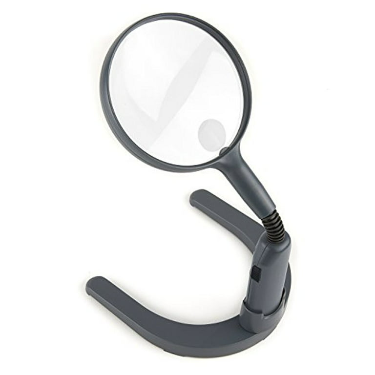 Lighted 4 Inch Hands Free Magnifier - Needlework Projects, Tools