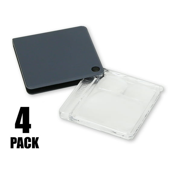 Carson MagniFlip Plus 2.5X/5X/7X Flip-Open Magnifier with Built-in Case- Set of 4