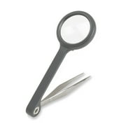 Carson MagniGrip  4.5x Power 1.2  Magnifier With Attached Precision Tweezers MG-55