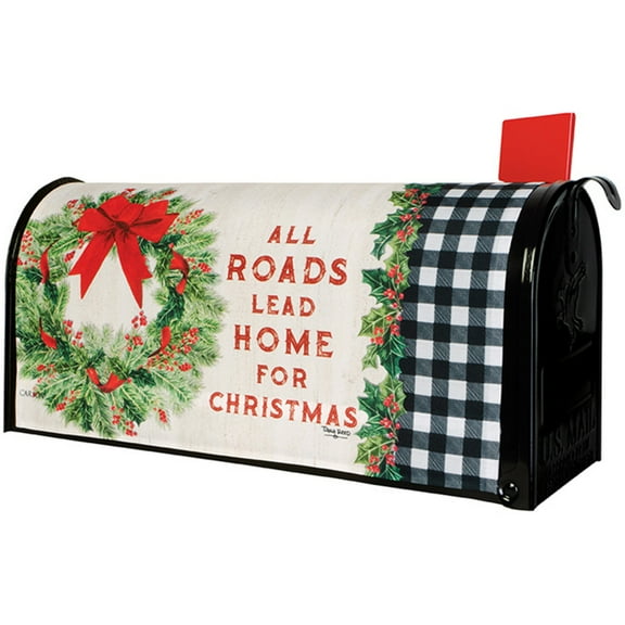 Carson Mailbox Cover - All Roads Lead Home, Fits Standard Mailboxes