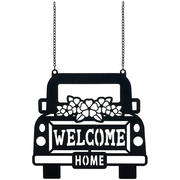 Carson Metal Garden Flag - Welcome Truck, Size: 11 x 12 Inches, Welcome to Our Home Garden Flag