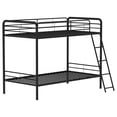 thumbnail image 1 of Carson Metal Twin Over Twin Bunk Bed Glossy Black, 1 of 9