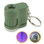 Carson MicroMini 20x LED Lighted Pocket Microscope with Built-In UV and LED Flashlight, Green