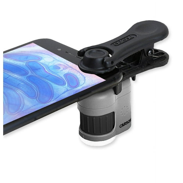Carson MicroMini™ 20x LED Pocket Microscope with Universal Smartphone Clip