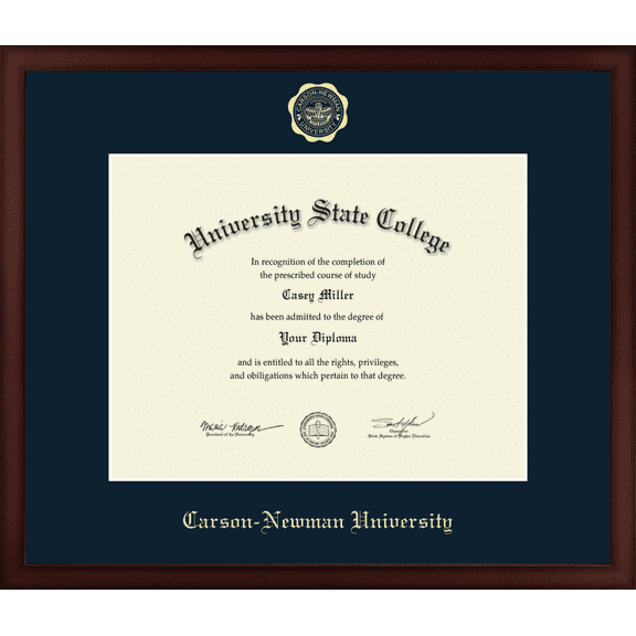 Carson-Newman University Diploma Frame, Document Size 14" x 11"