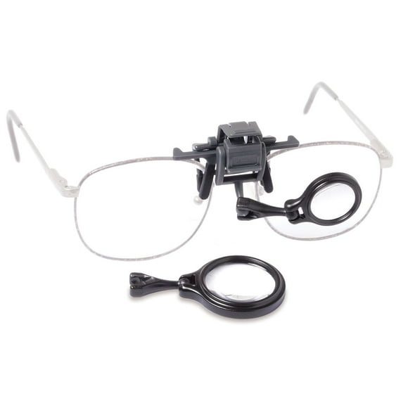 Carson OcuLens 5x / 7x Magnifying Glass, Clip-on Adjustable Eyeglass Magnifier Loupe Set (OL-57)