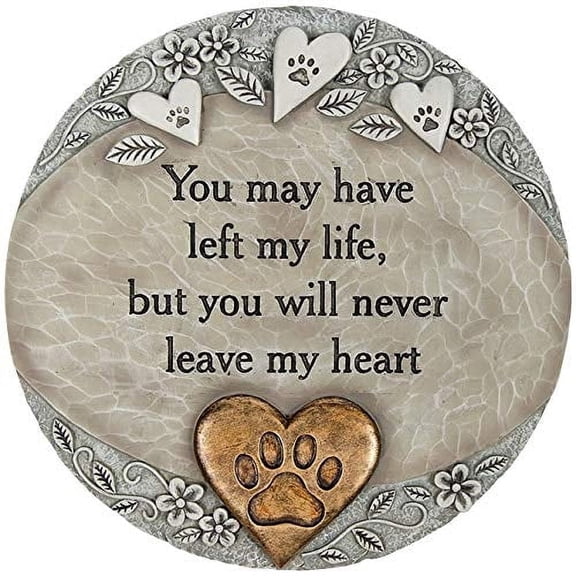 Carson Pet Heart Serene Garden Stone Memorial & Decorative Keepsake for Pets