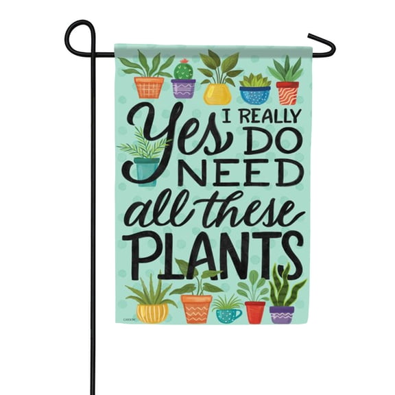Carson Plants Garden Flag, 12.5 x 18 inch Double Sided, Gardening Humor Banner, Plant Lover Outdoor Decor, Funny Saying Yard Decoration