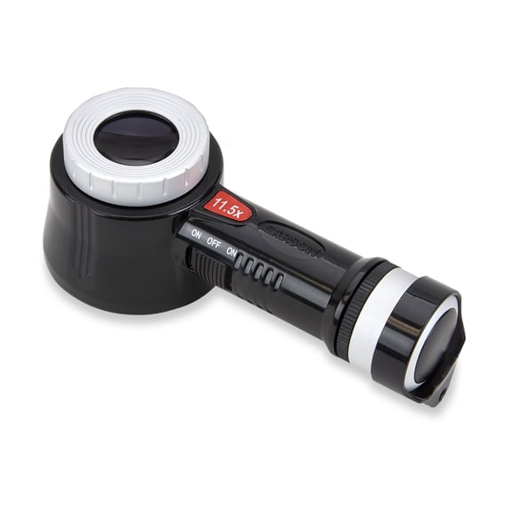 Carson Pro Magnifier Series Magnifying Glass Loupe 11.5x Power with Light & Reticle