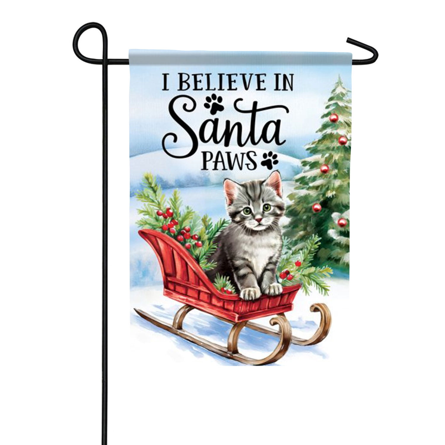 Carson Santa Paws Kitten Garden Flag, 12.5 x 18 inch Double Sided ...